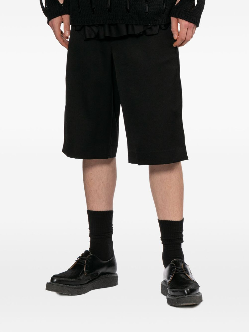 zip-detail wool shorts 3
