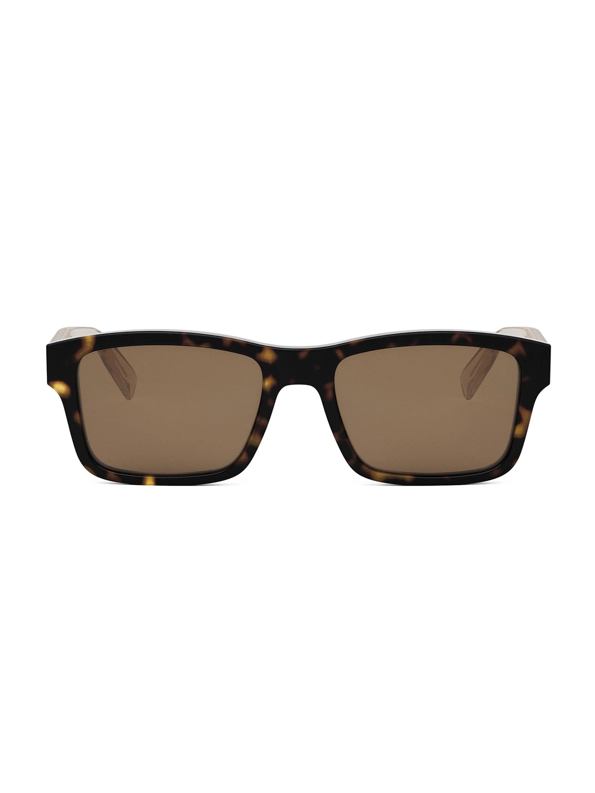 Men's Tubogas 55MM Rectangular Sunglasses - Dark Havana Brown - 1