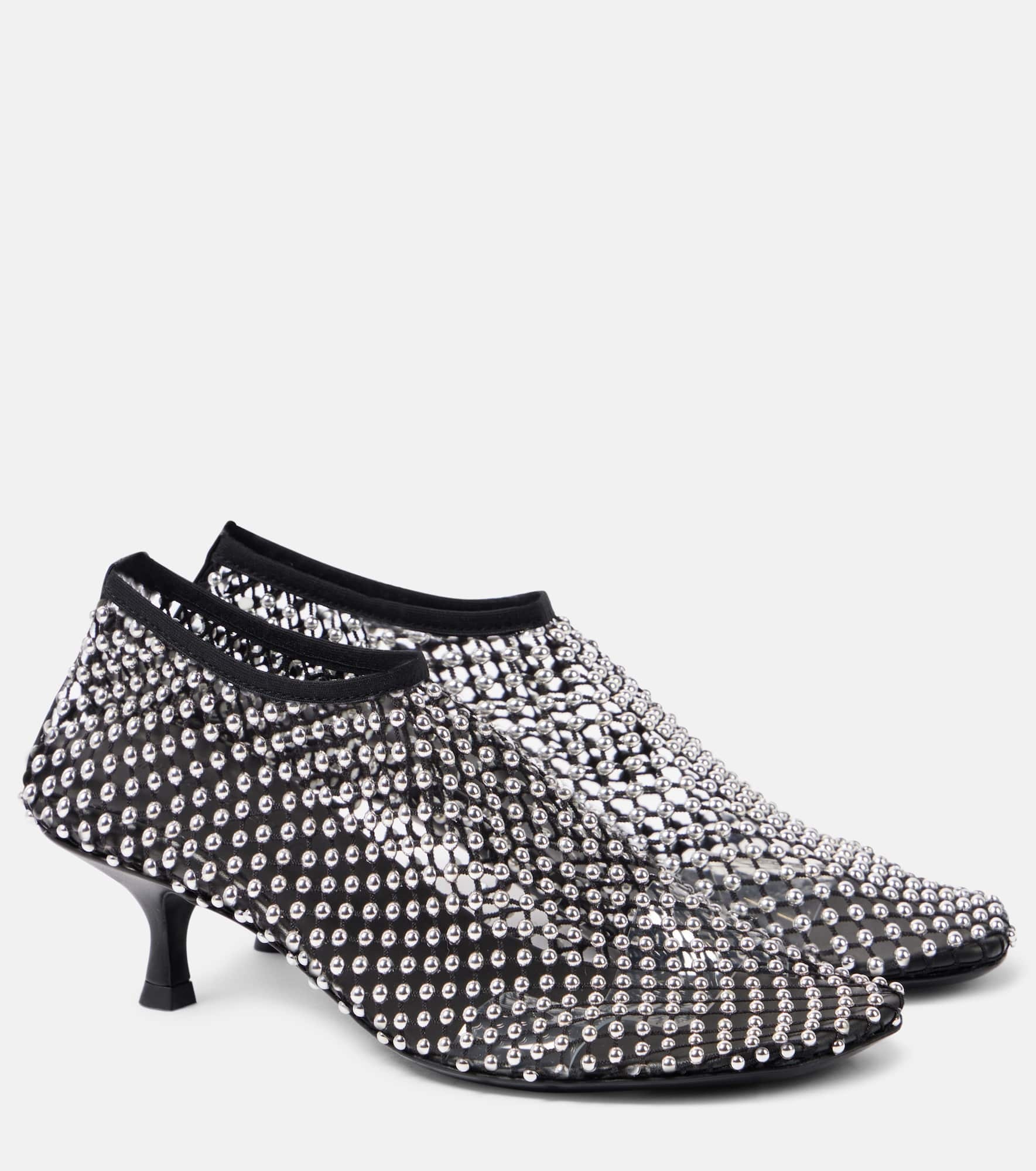 Minette embellished fishnet pumps - 1