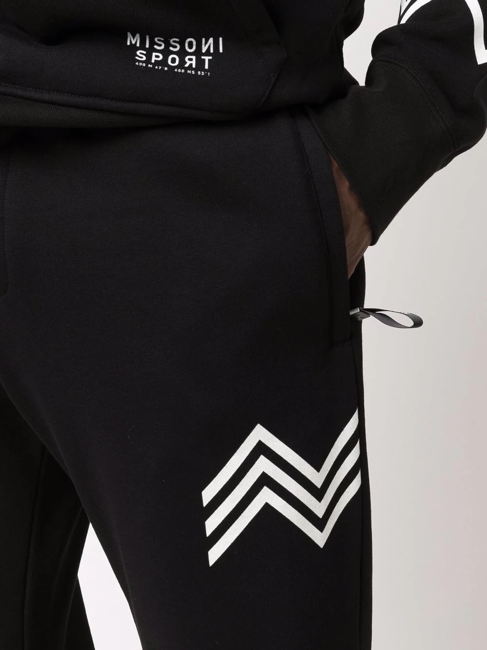 zigzag jersey joggers - 5