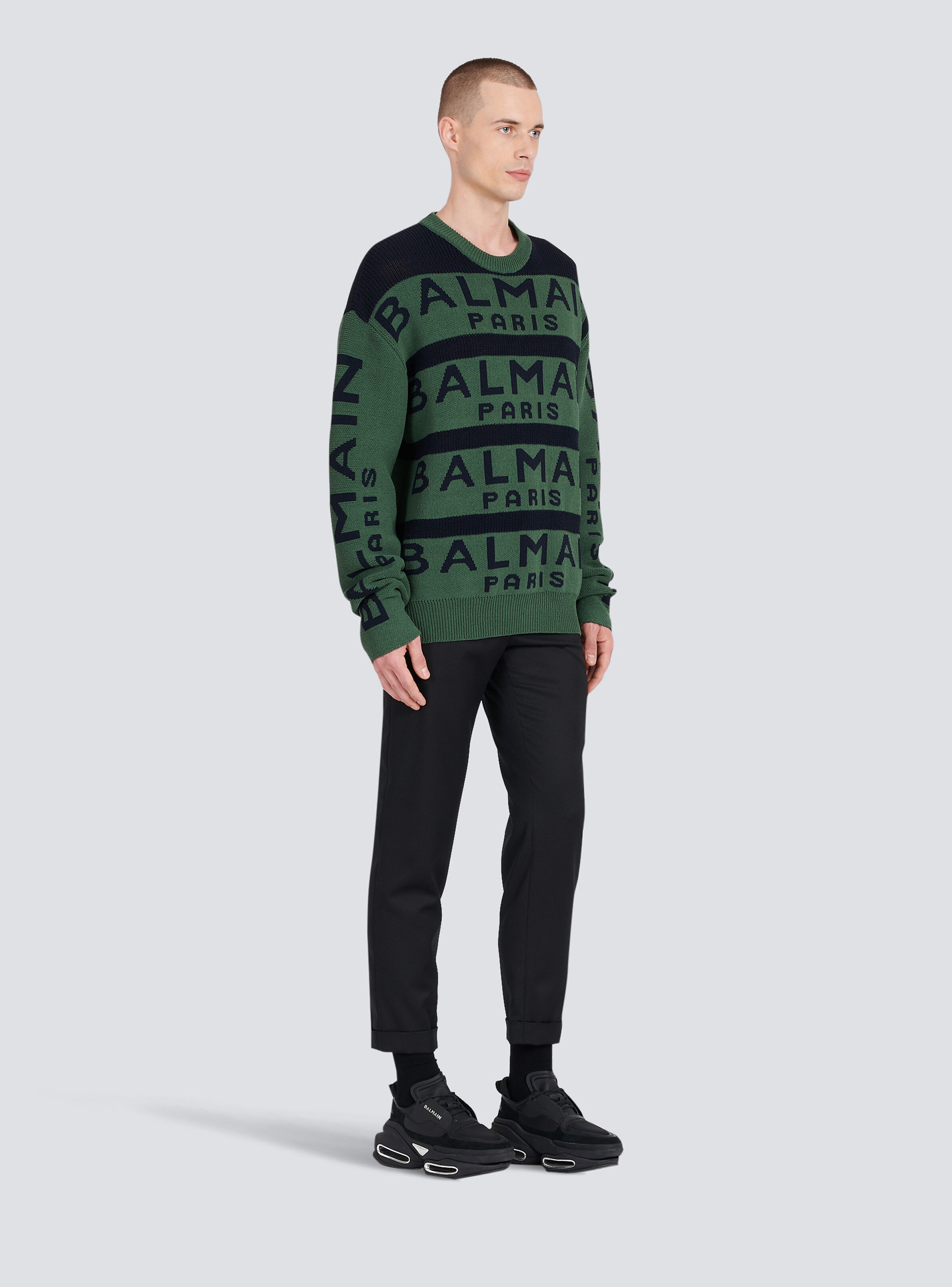 Sweater embroidered with Balmain Paris logo - 5