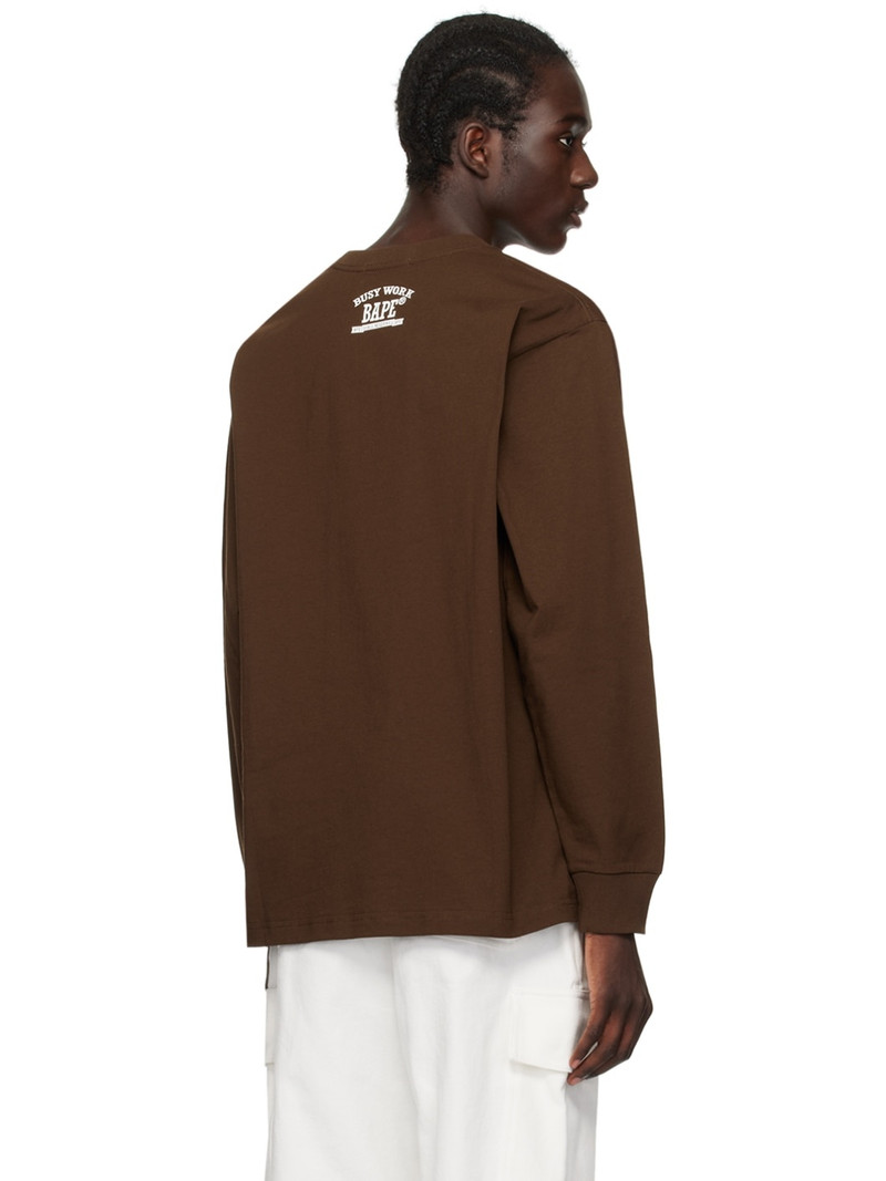 Brown Mad Face College Long Sleeve T-Shirt 3