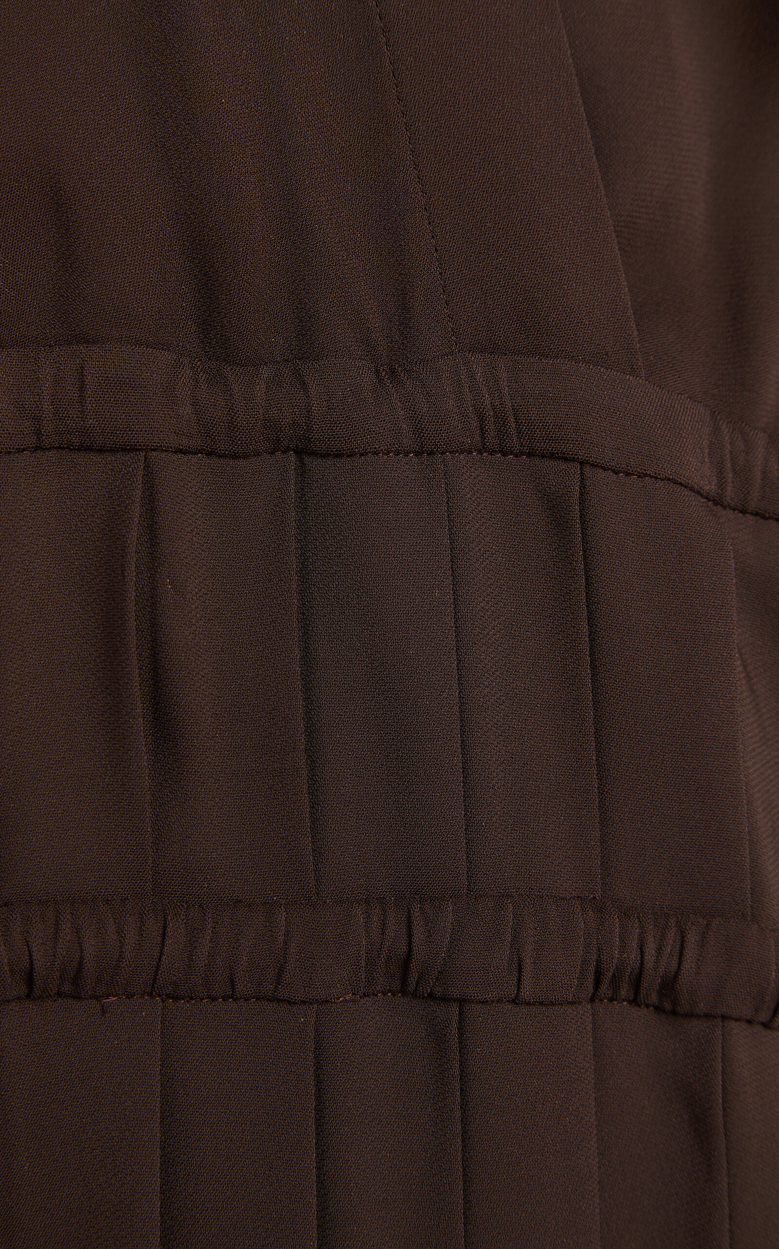 Pleated Drop-Waist Crepe Maxi Dress brown - 5