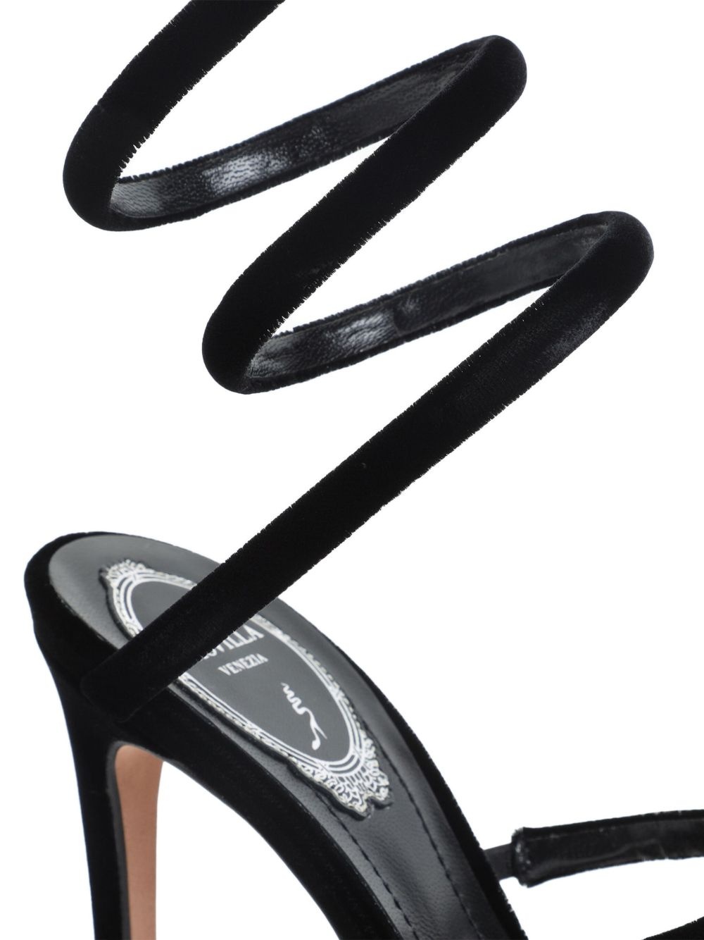105mm leather heeled sandals - 4