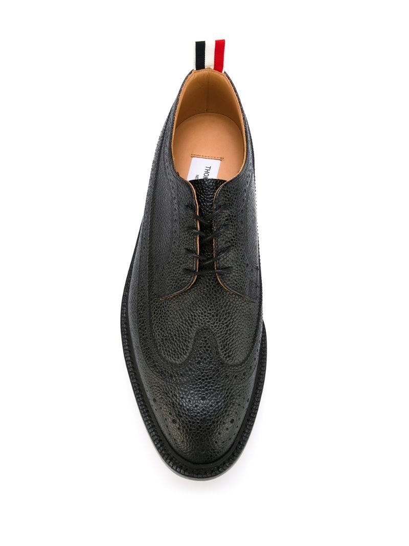 pebbled leather longwing brogues - 4
