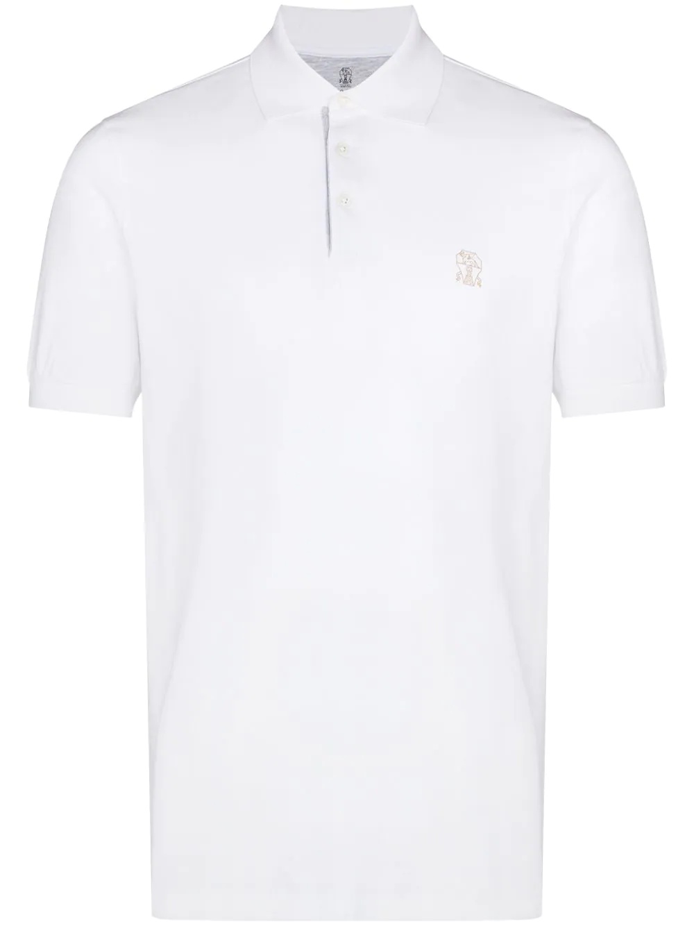 embroidered-logo polo shirt - 1