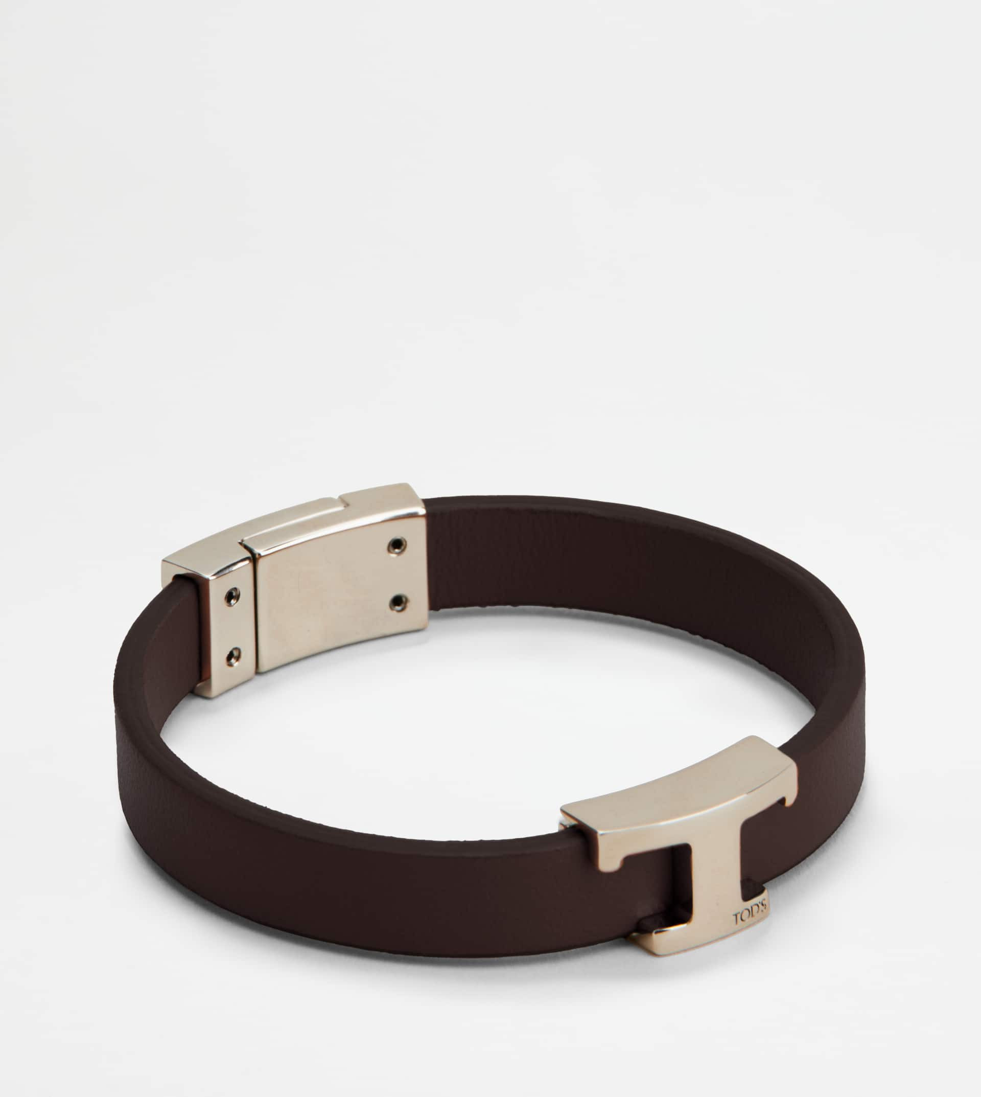 T TIMELESS BRACELET IN LEATHER - BROWN - 2