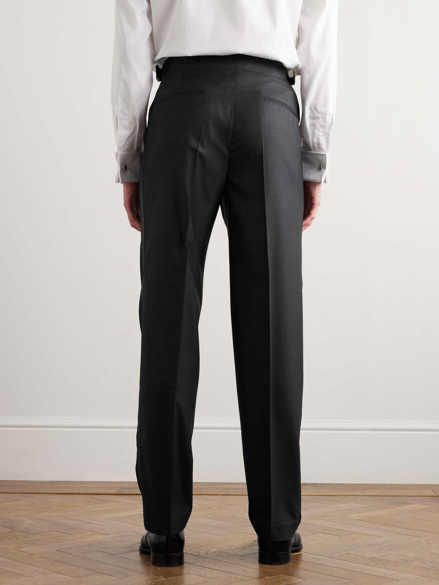 Pleated Virgin Wool and Silk-Blend Suit Trousers - 5