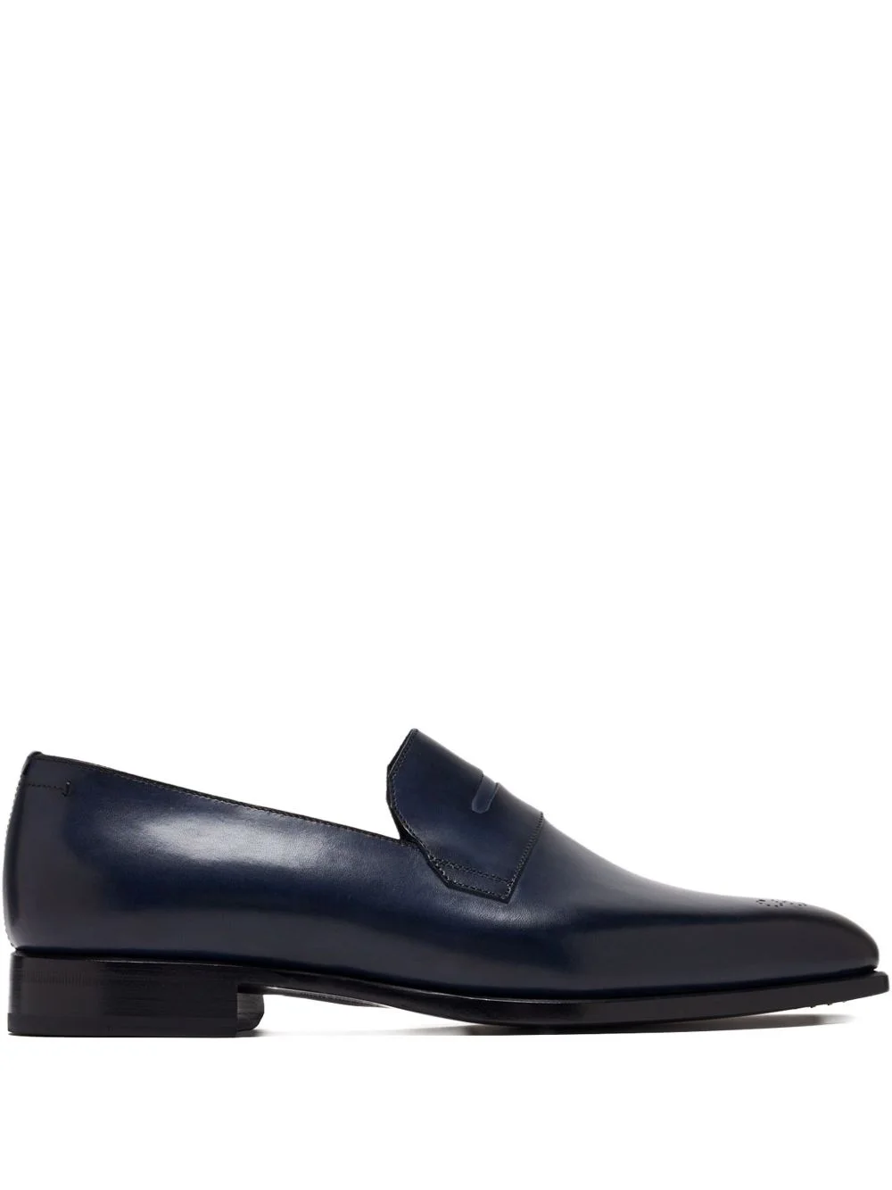 perforated leather loafers - 1