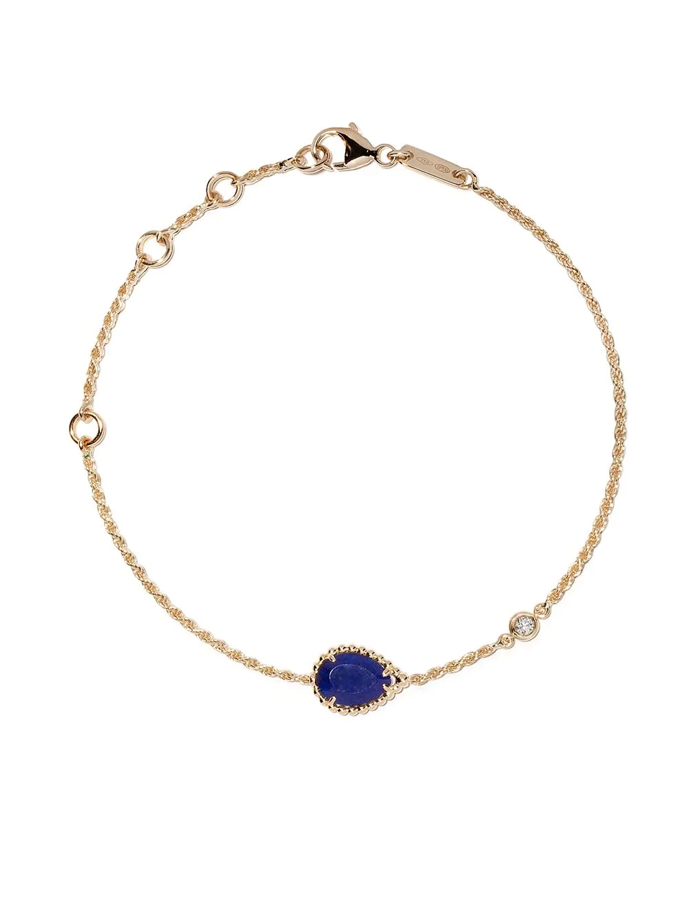 18kt yellow gold Serpent Bohème diamond and lapis lazuli XS motif bracelet - 1