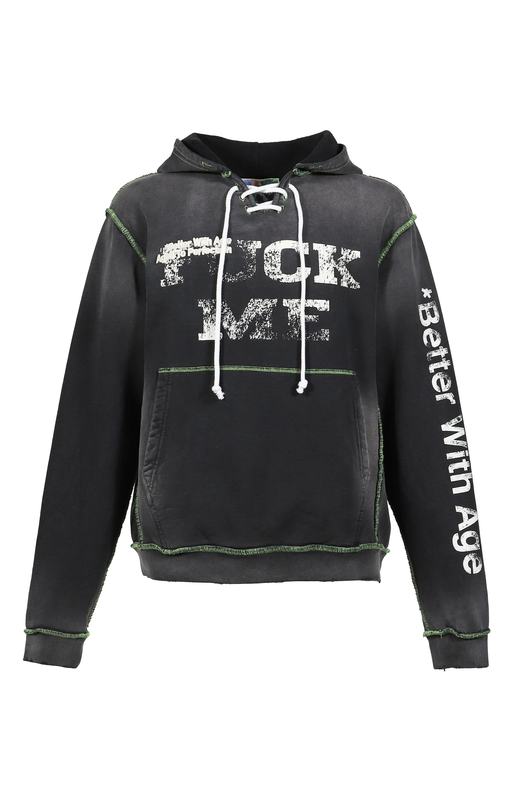 FUCK ME HOODIE / FADED BLACK - 1