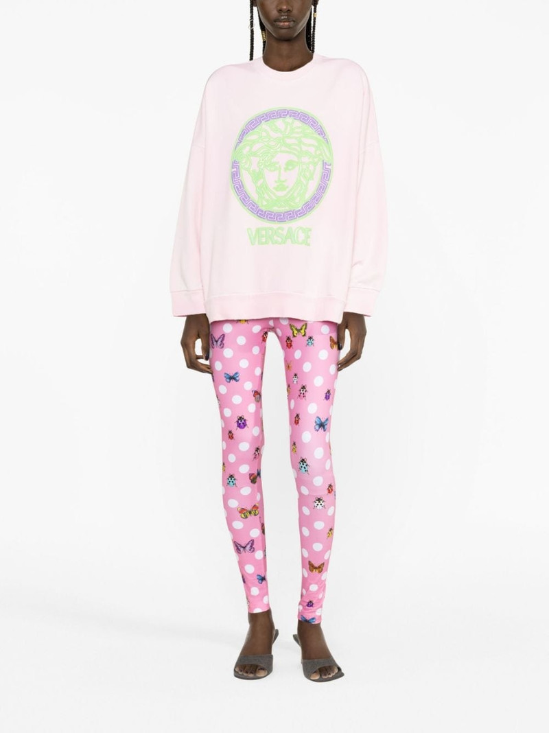 VERSACE Medusa logo-appliqué cotton sweatshirt outlook