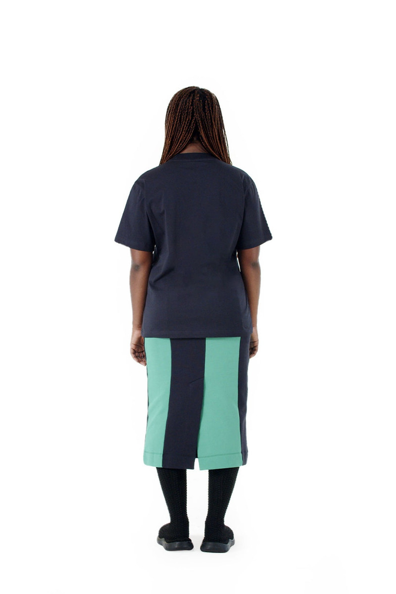 SUNNEI EMBROIDERED BIG LOGO T-SHIRT / midnight blue outlook