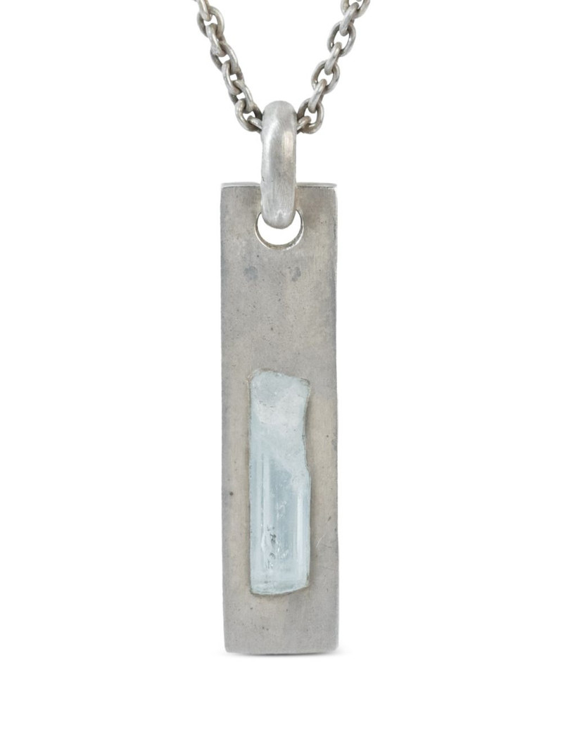 Parts of Four aquamarine plate necklace outlook