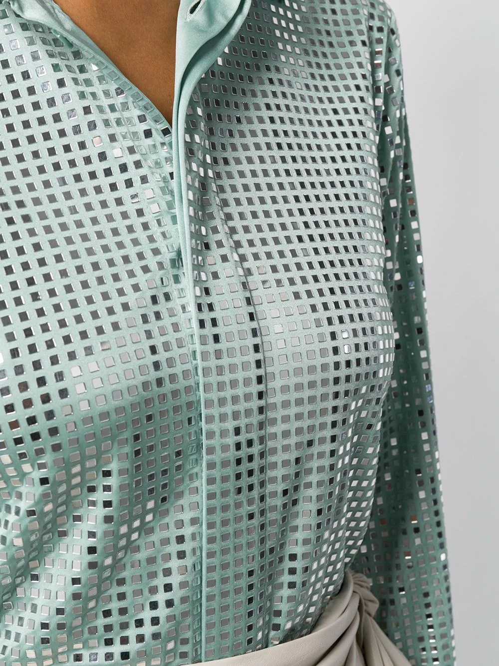 mirror sequin detail shirt - 5