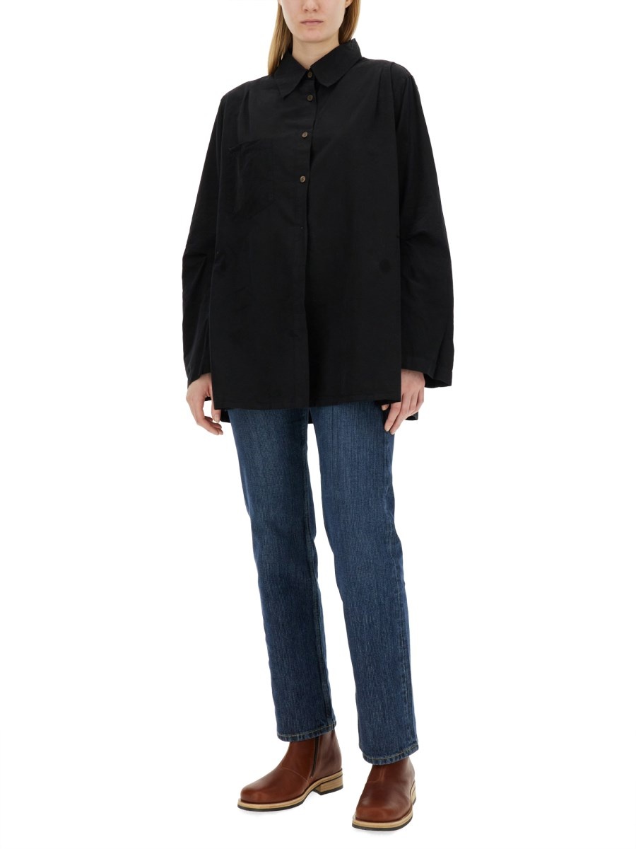 OVERSIZE FIT COTTON POPLIN SHIRT - 2