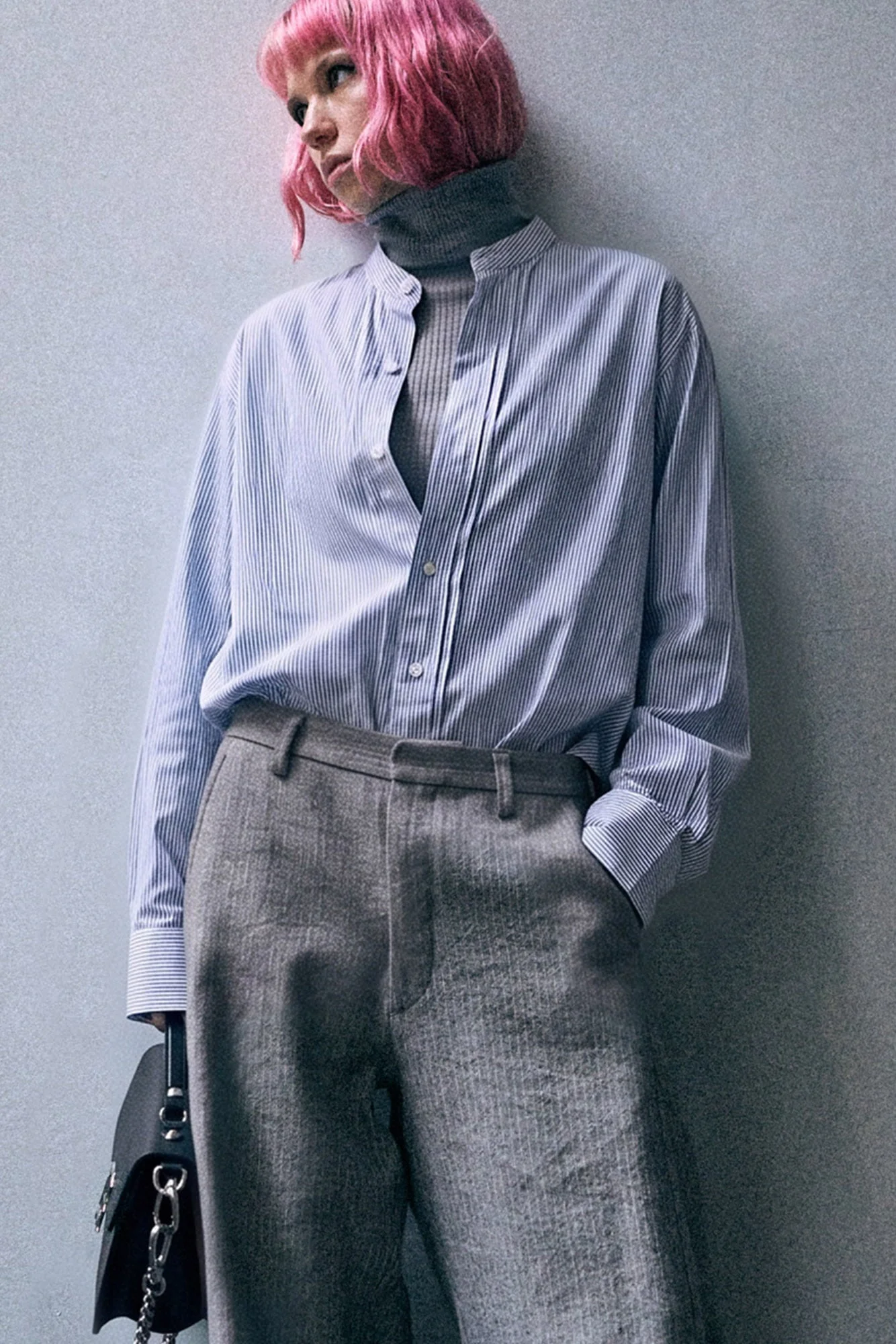 Pleated Front Shirt - 1