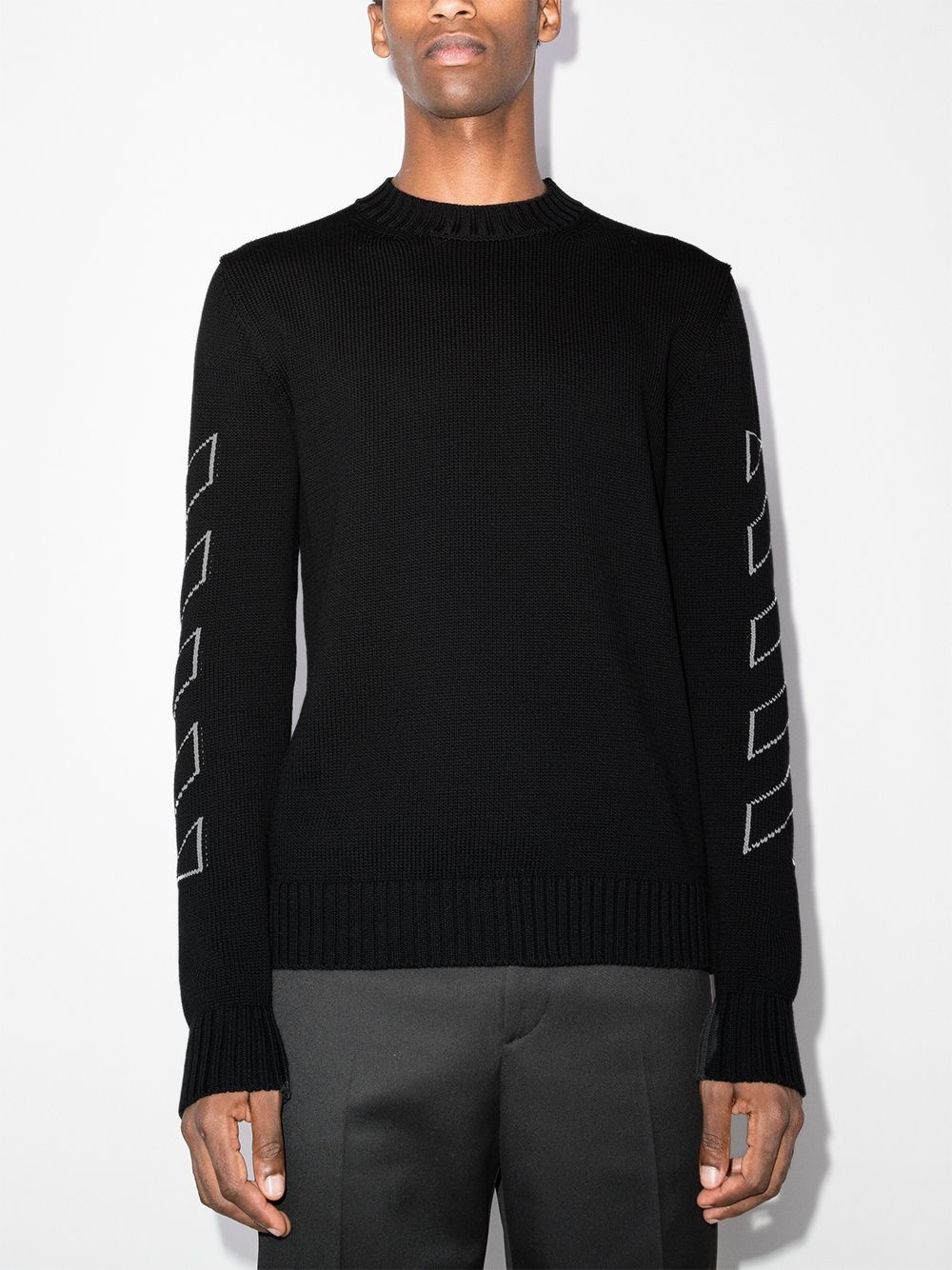 Diagonal Outline crew neck jumper - 2