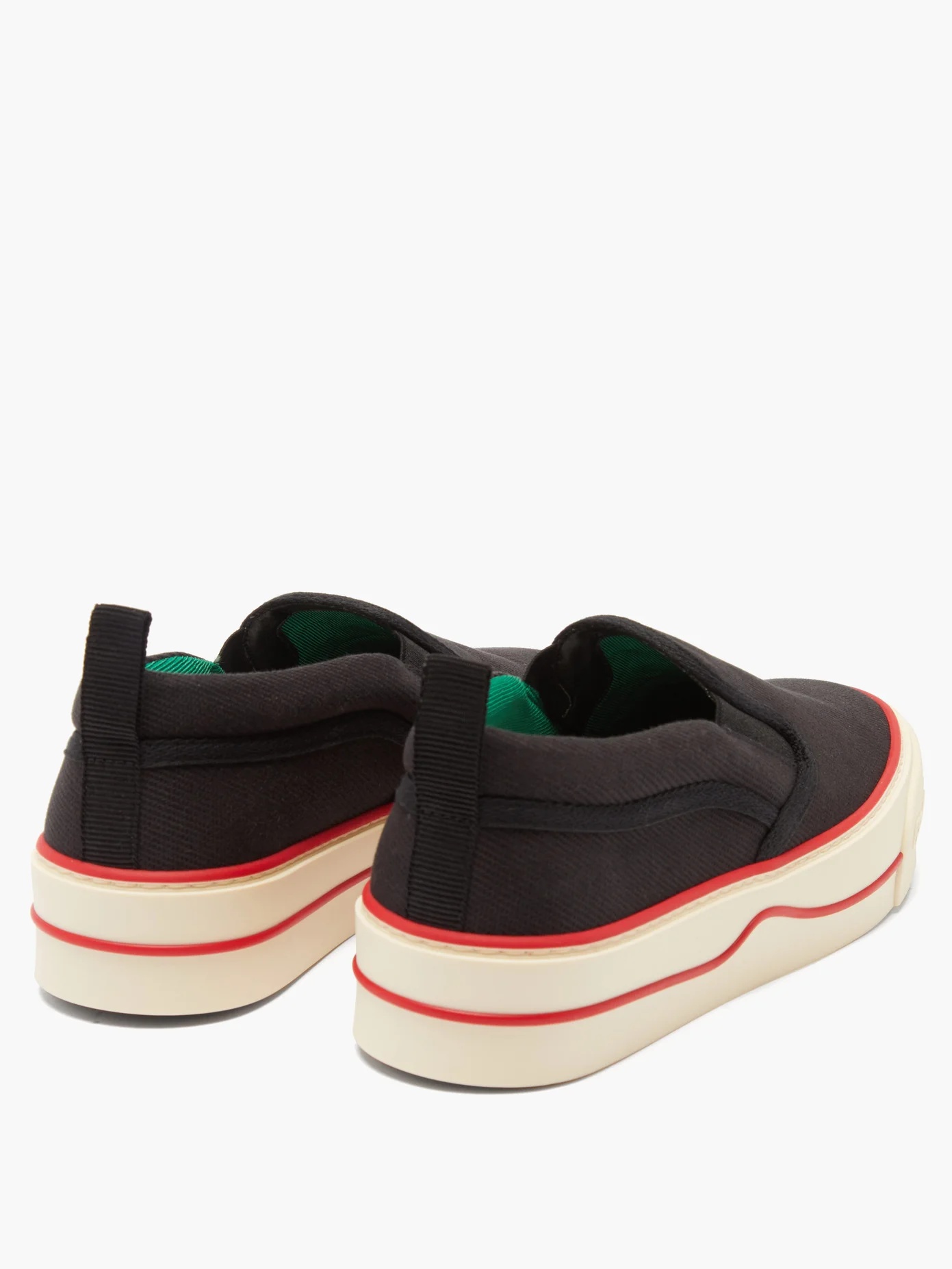 Tennis 1977 Web-stripe cotton-twill trainers - 4