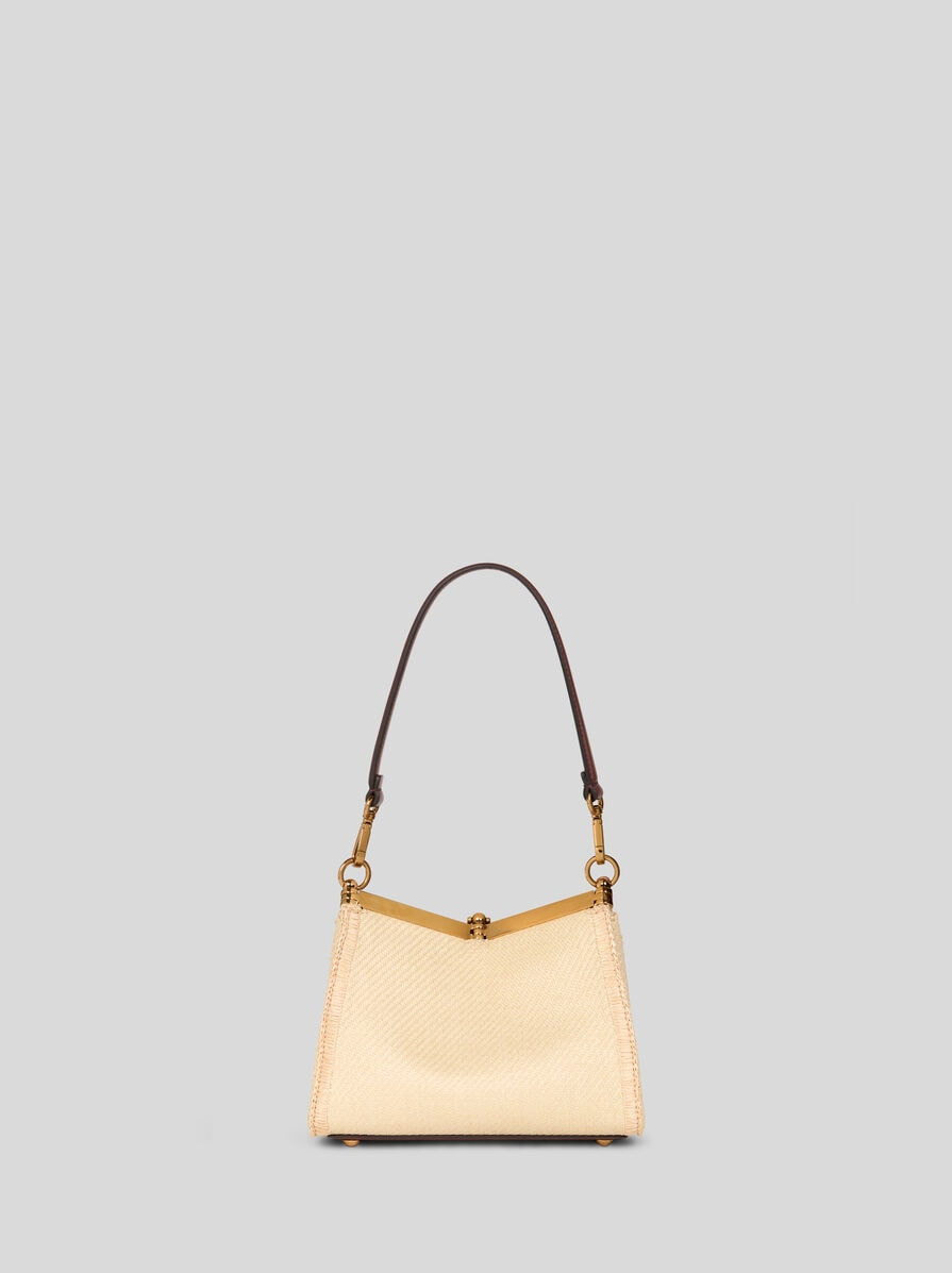 SMALL EMBROIDERED RAFFIA VELA BAG - 3