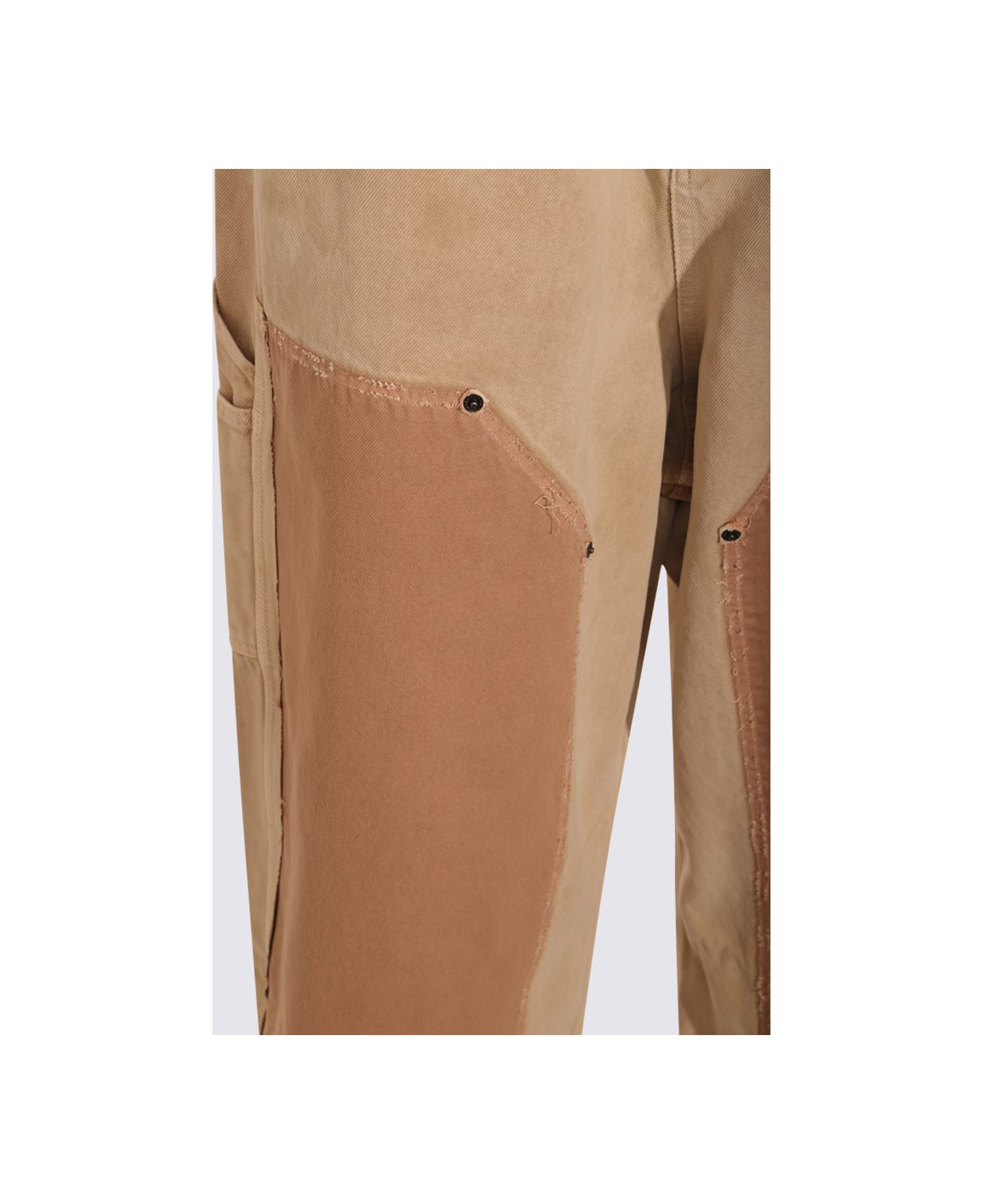 Beige Cotton Pants - 4