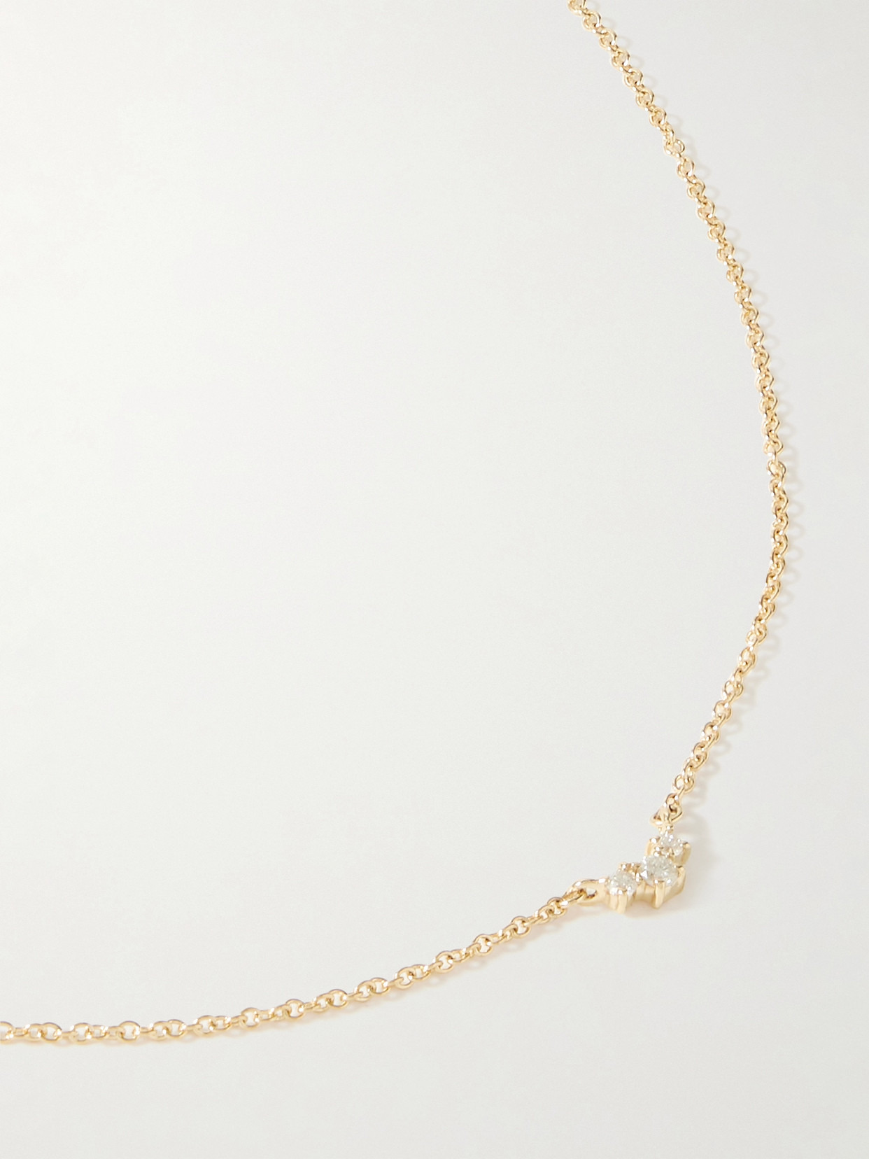 Dainty Trio 14-karat Gold Diamond Necklace - 4