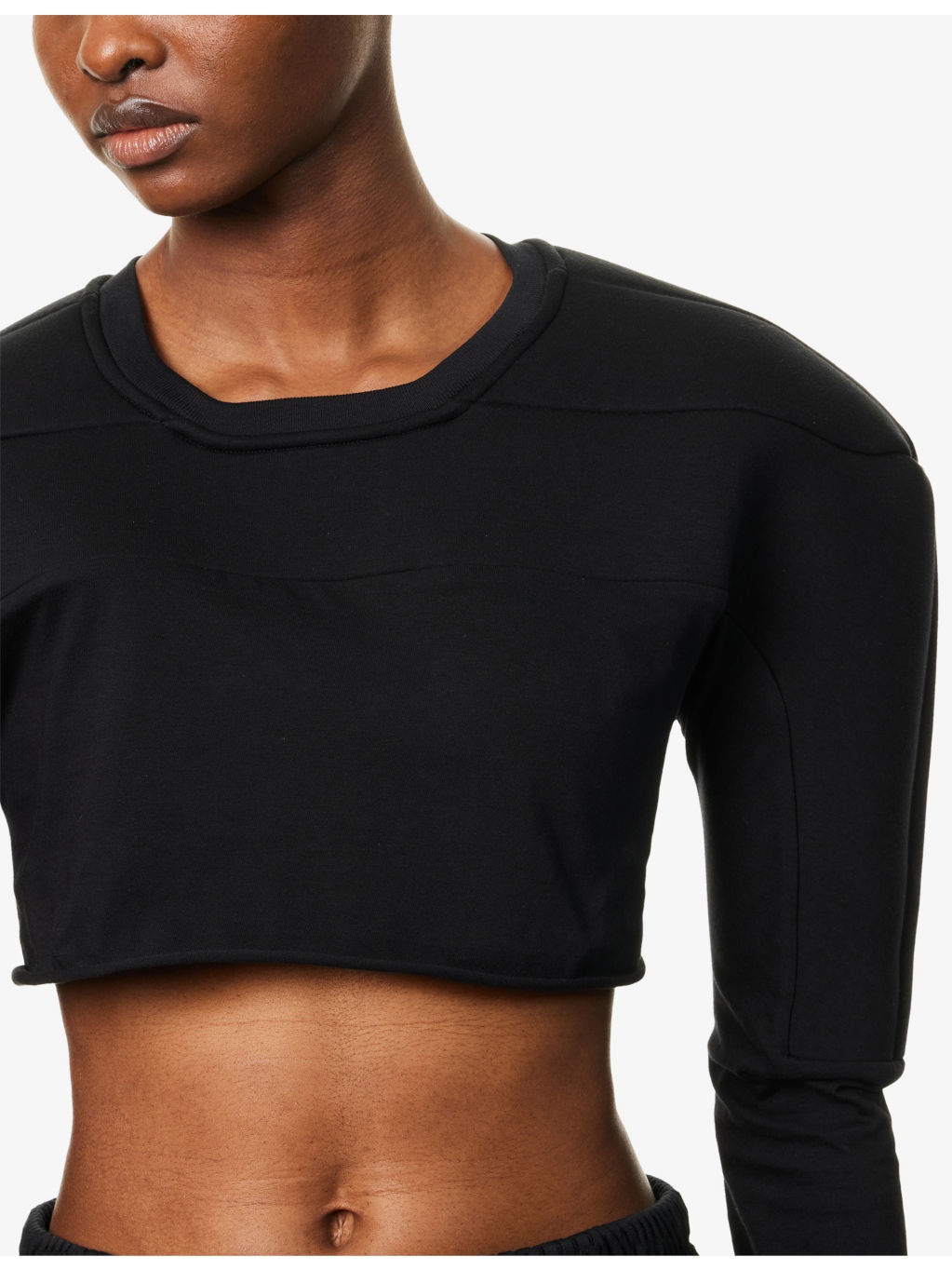 Rick Owens X Champion Girdered Cropped Harness Cotton-Jersey T-Shirt - 5