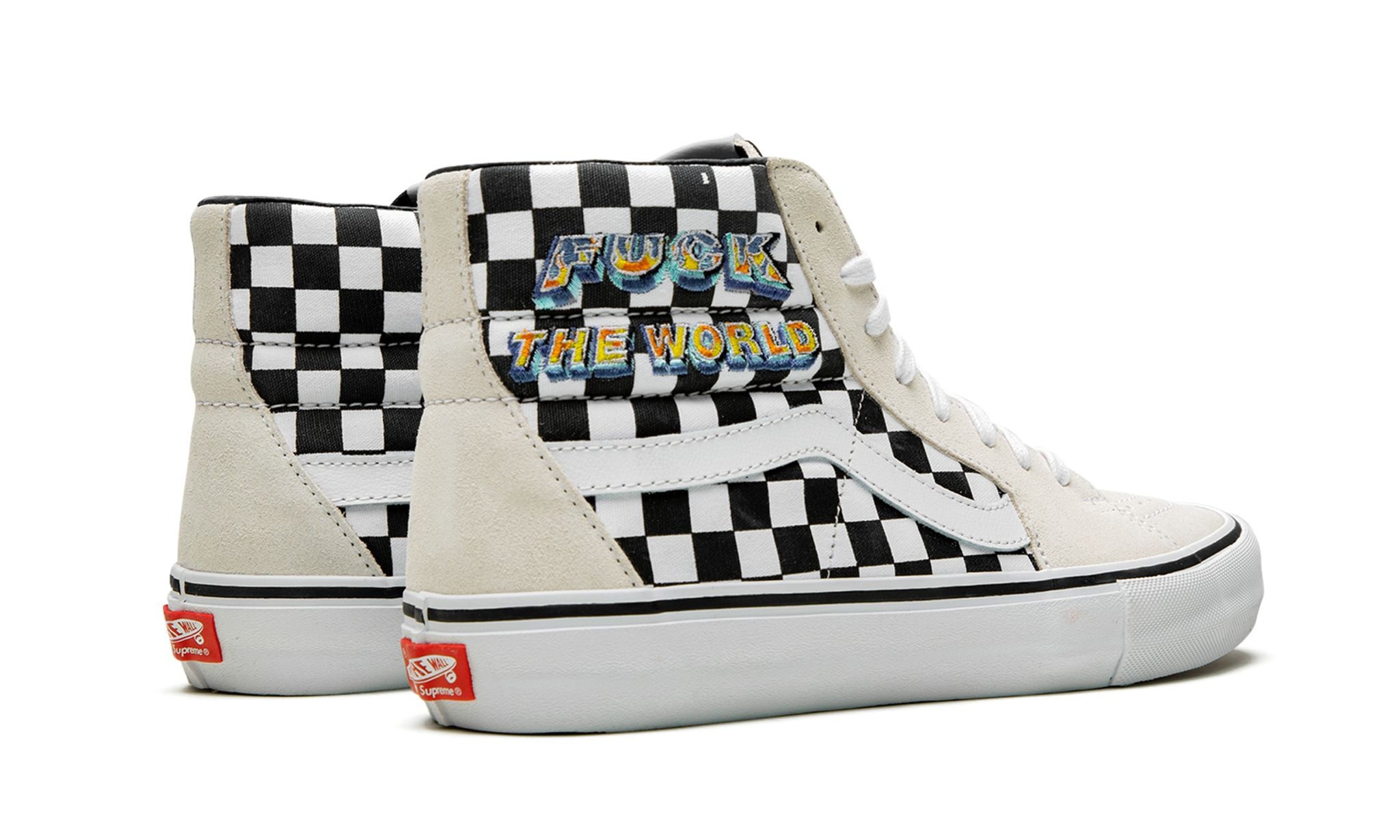 Sk8-Hi Pro "Supreme - F*ck the World - Checker" - 3