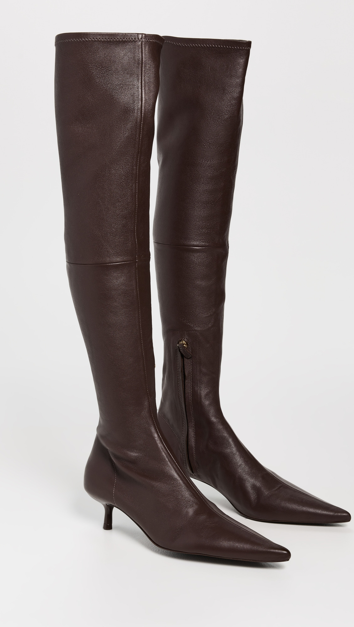 Joni Stretch Leather Over-The-Knee Boots - 4