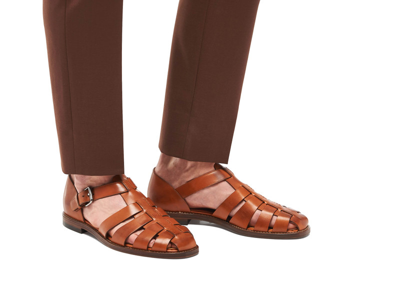 Fisherman Nevada Leather Sandal Walnut 5