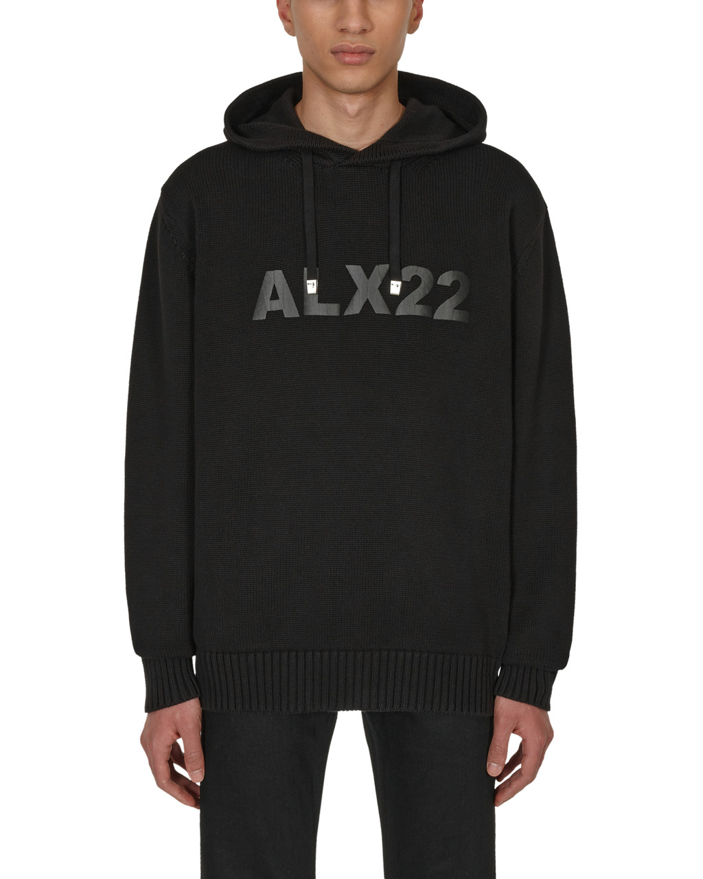 LOGO KNIT HOODED SWEATER - 2