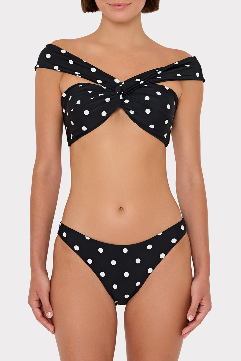 Olivia Polka Dot Draped Bandeau Top 4