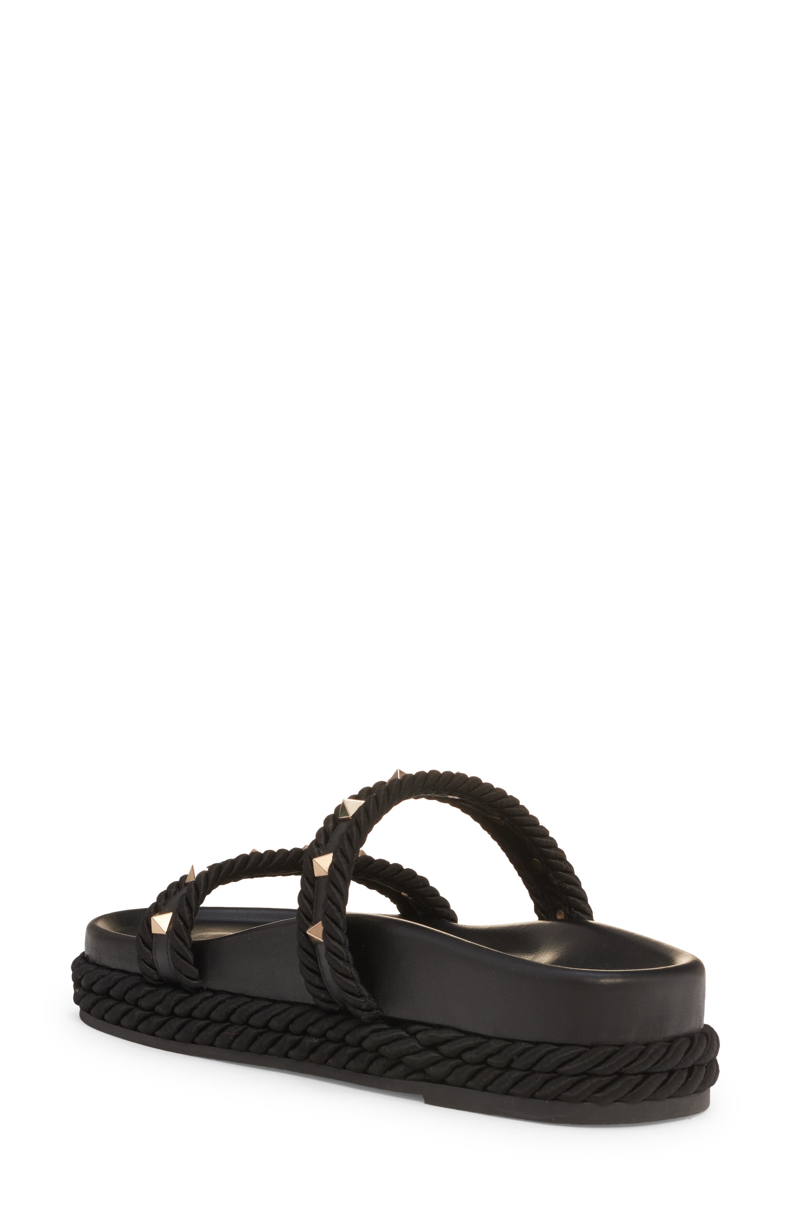 Valentino Garavani Rockstud Platform Slide Sandal in Nero at Nordstrom - 2