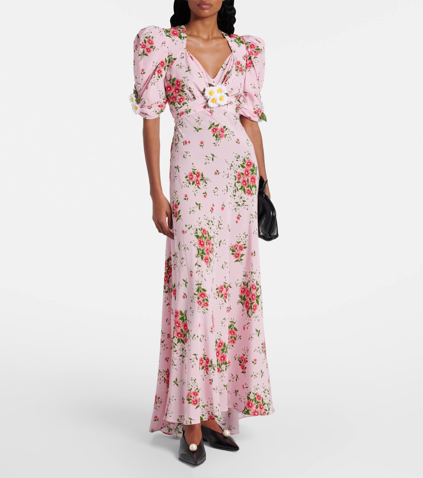 Floral silk cocktail dress - 2