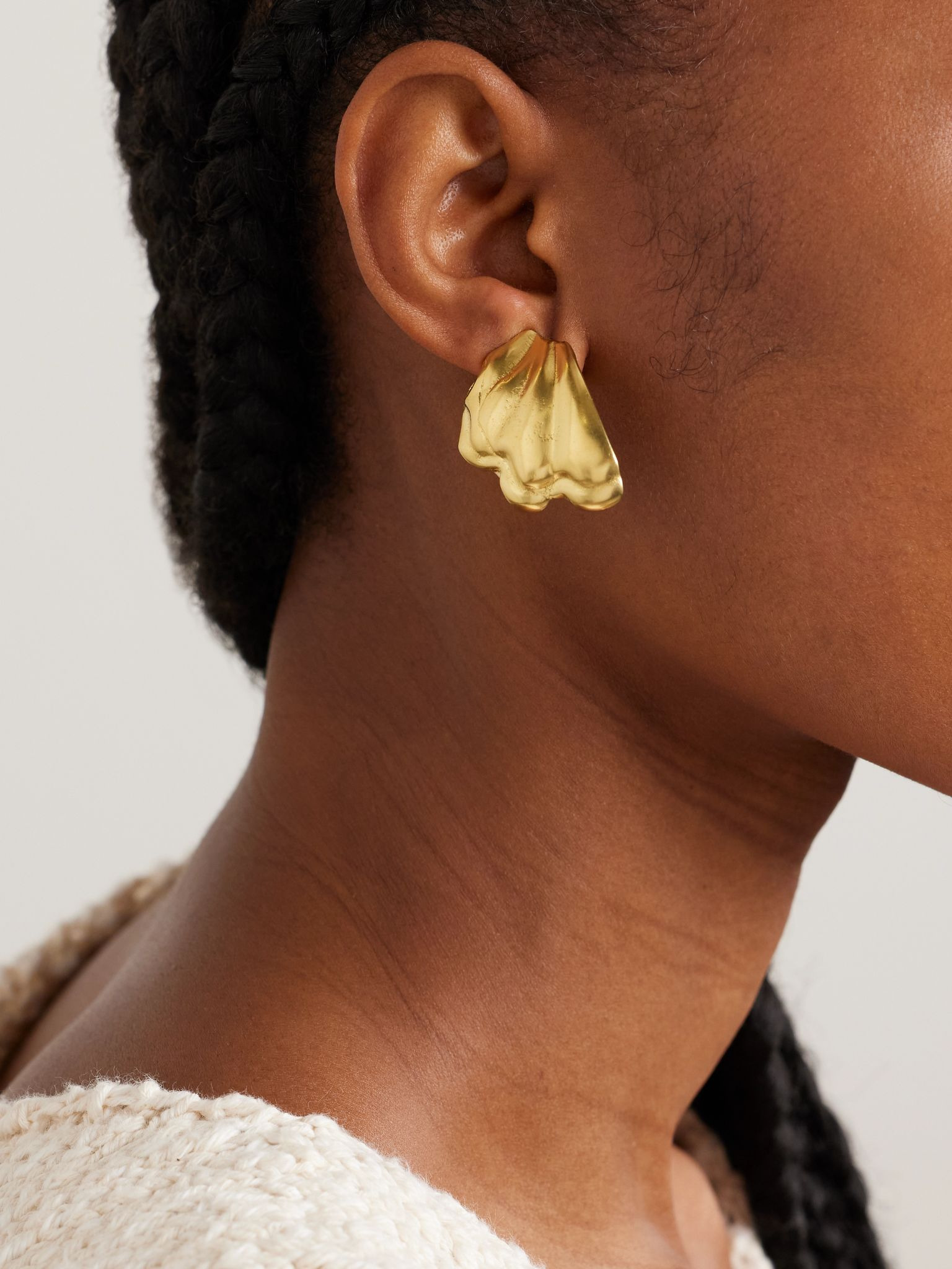 Ocean gold-plated earrings Gold - 2