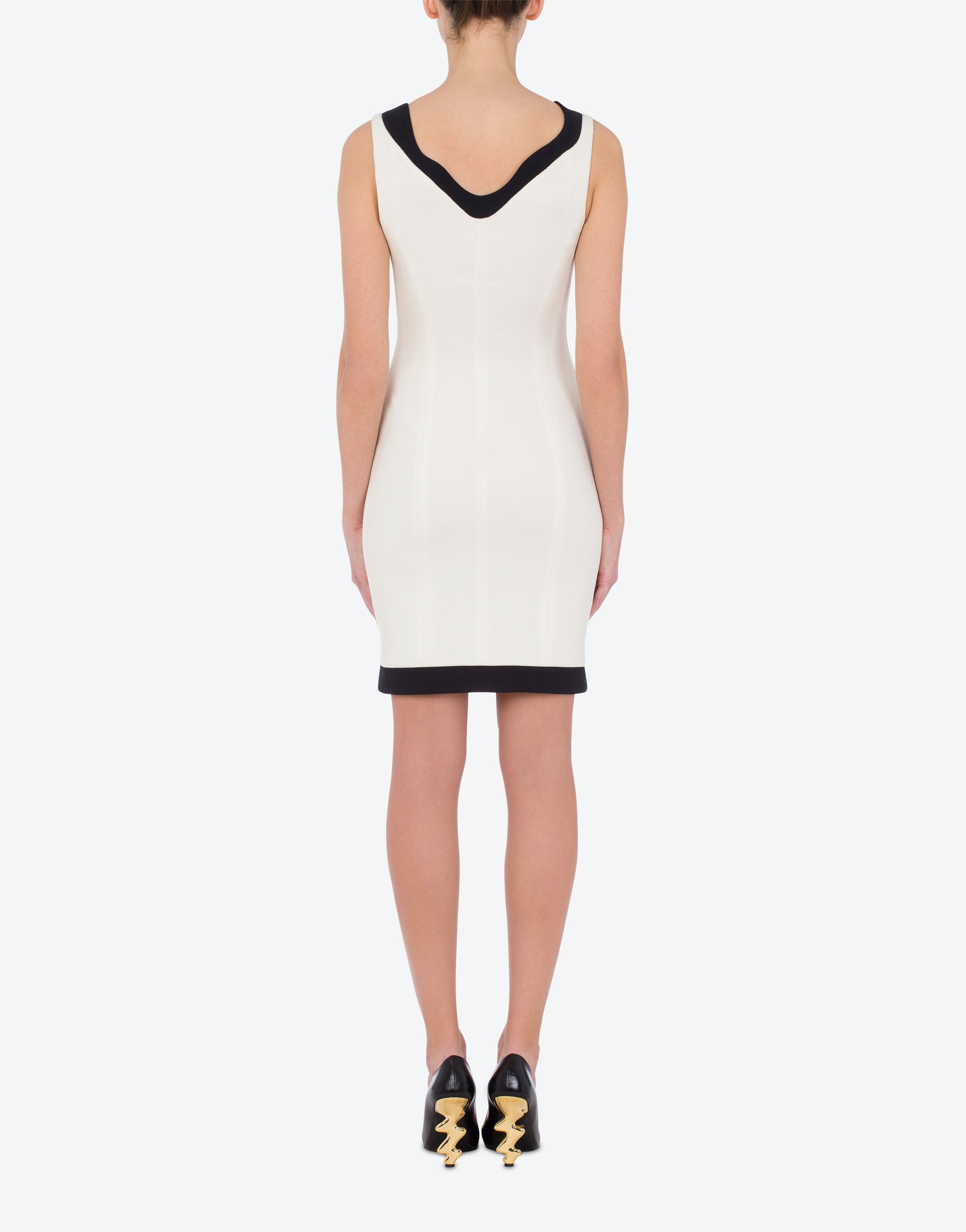 MORPHED EFFECT STRETCH CRÊPE DRESS - 3