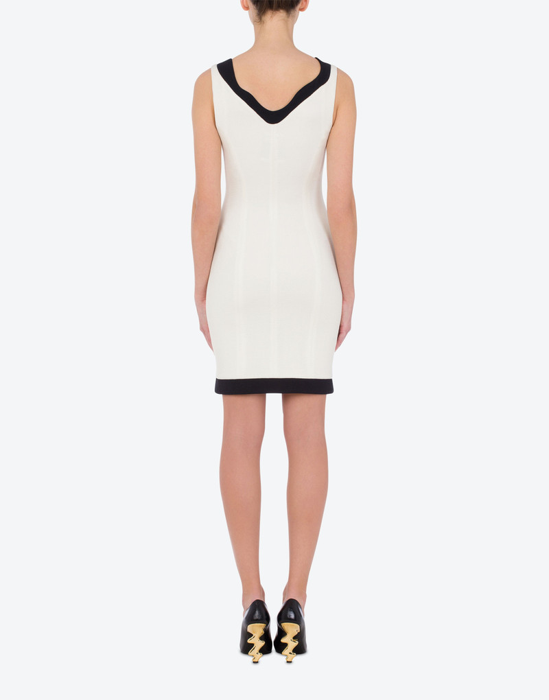 MORPHED EFFECT STRETCH CRÊPE DRESS 3