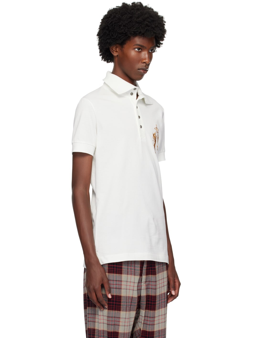 White Unicorn & Lion Polo - 2