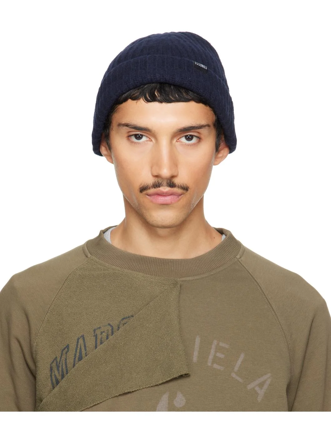 Navy Knit Beanie - 1