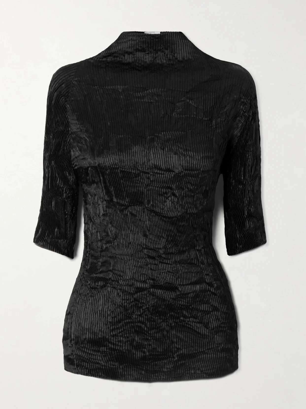 Dahlia Crinkled Plissé-satin Blouse - 1