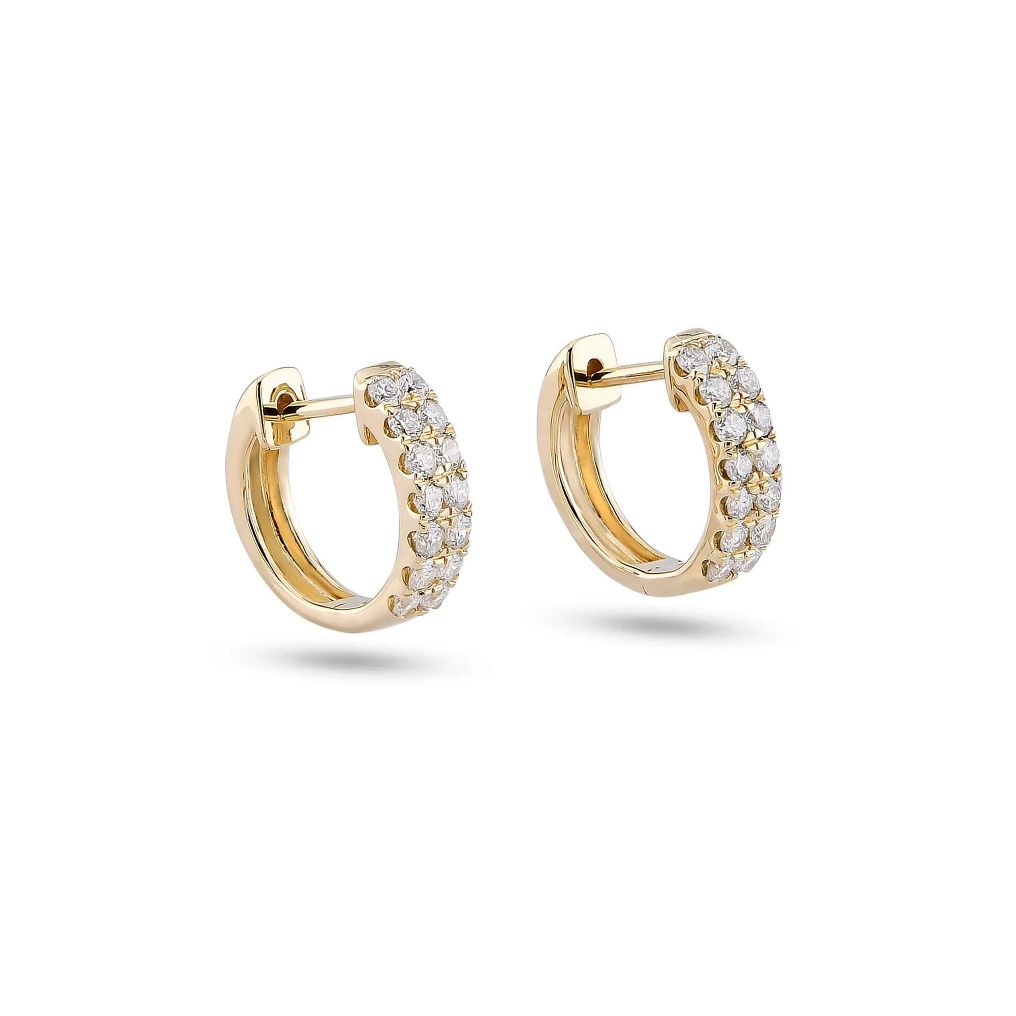 Twinning Pave Diamond Huggies - 1