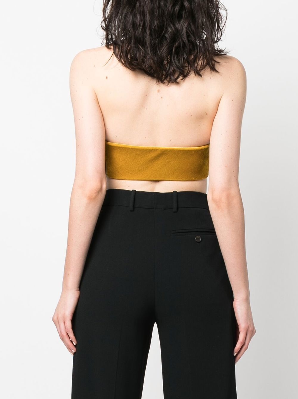 strapless cropped top - 4