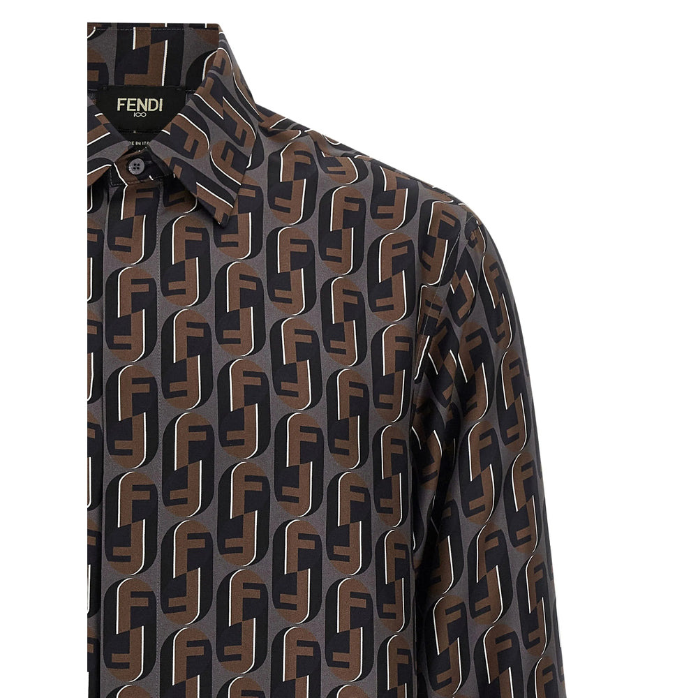 Fendi Brown Shirts Men - 2