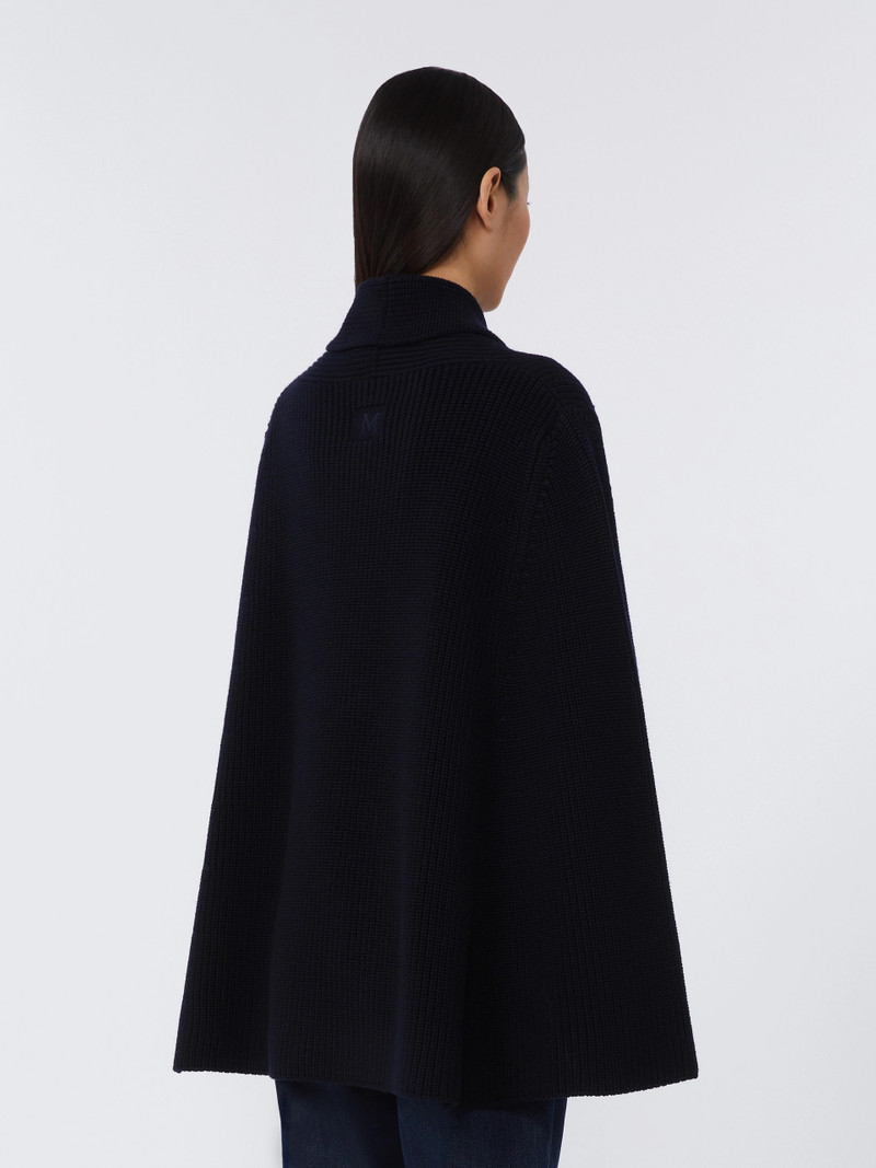 AGENZIA Double-breasted wool cape - MIDNIGHTBLUE 4