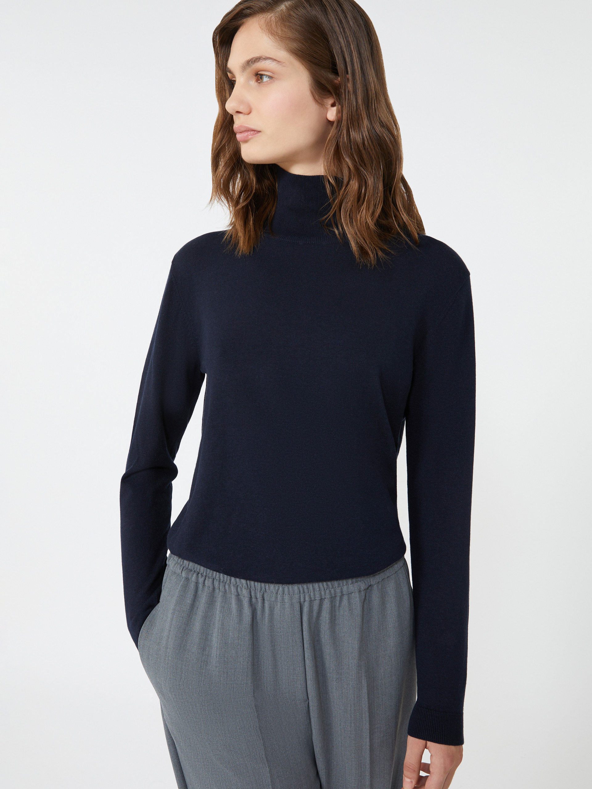 KIKU Wool and silk knit turtleneck - 5