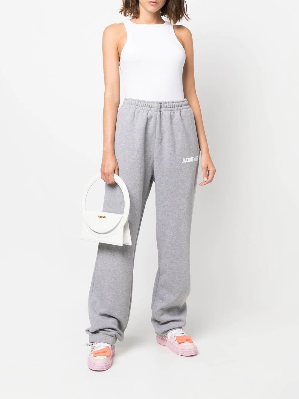 logo-print organic-cotton track pants - 3