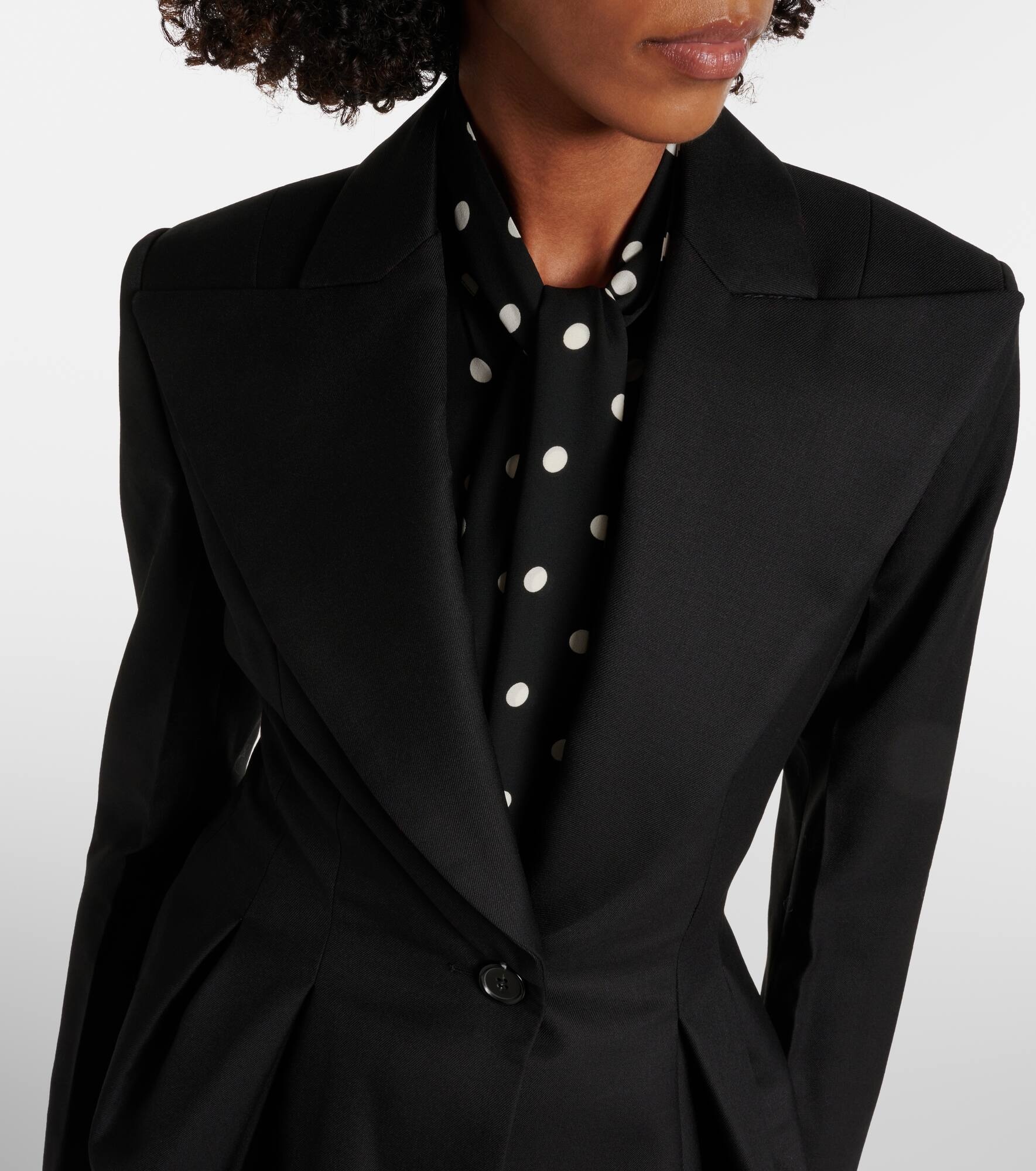 Wool gabardine blazer - 4