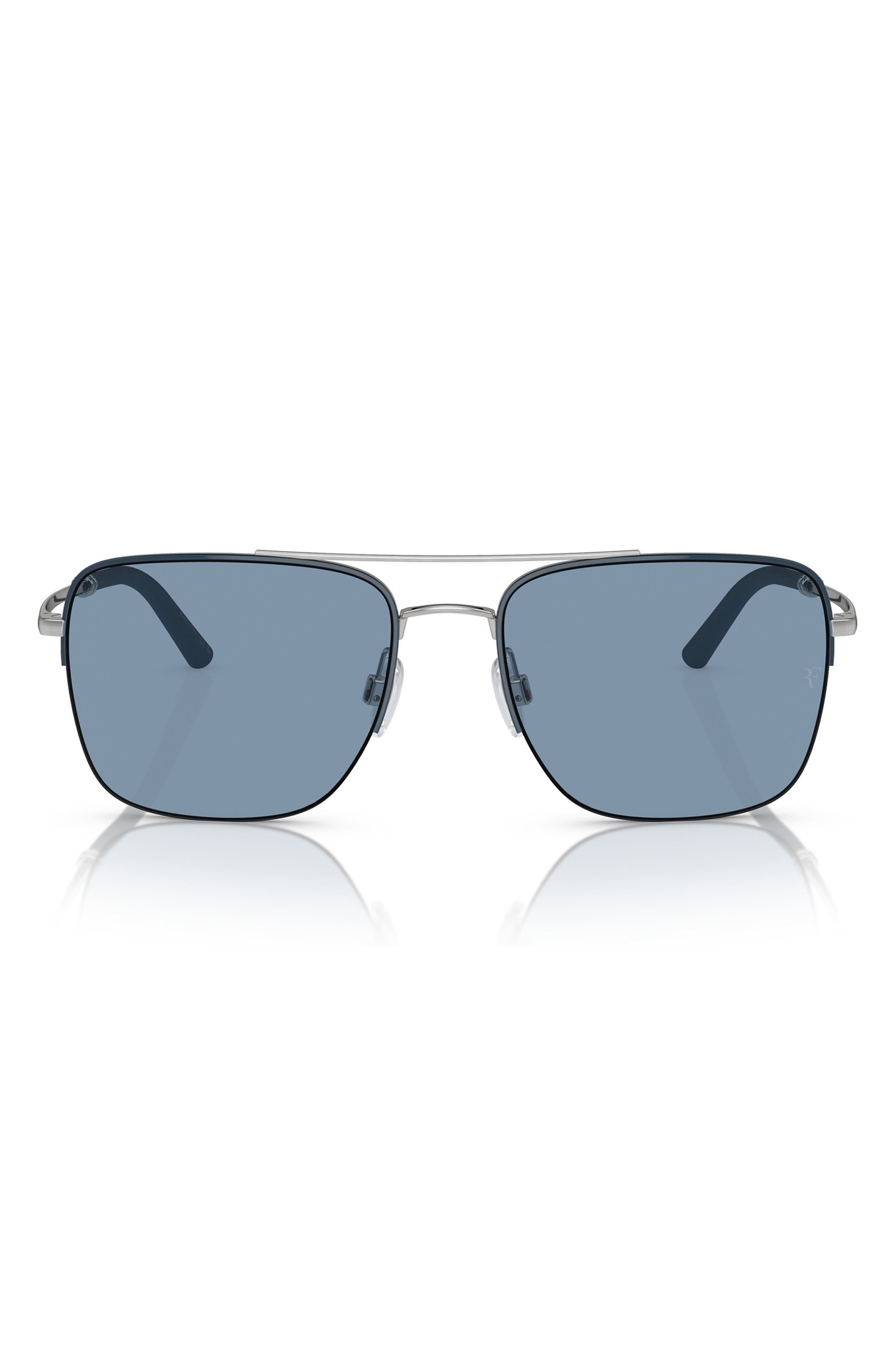 Roger Federer 56mm Semirimless Pilot Sunglasses - 1