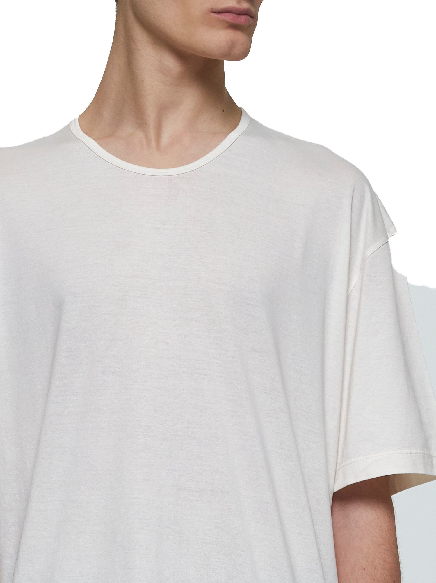 Lemaire Men Chalk Relaxed-Fit T-Shirt - 4