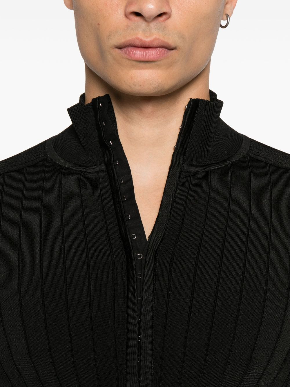 ribbed high-neck jumper - 5